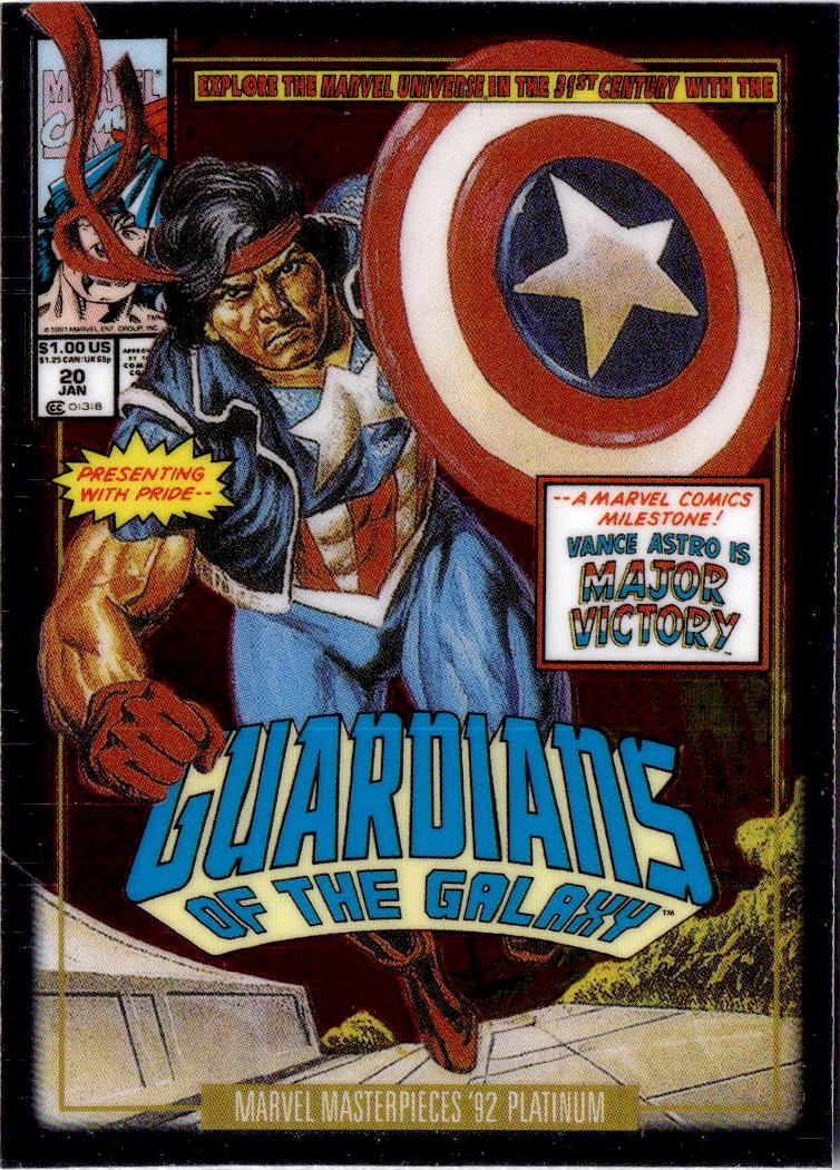 2024 UD Marvel Masterpieces '92 Platinum #48-V Major Victory Variant Cover
