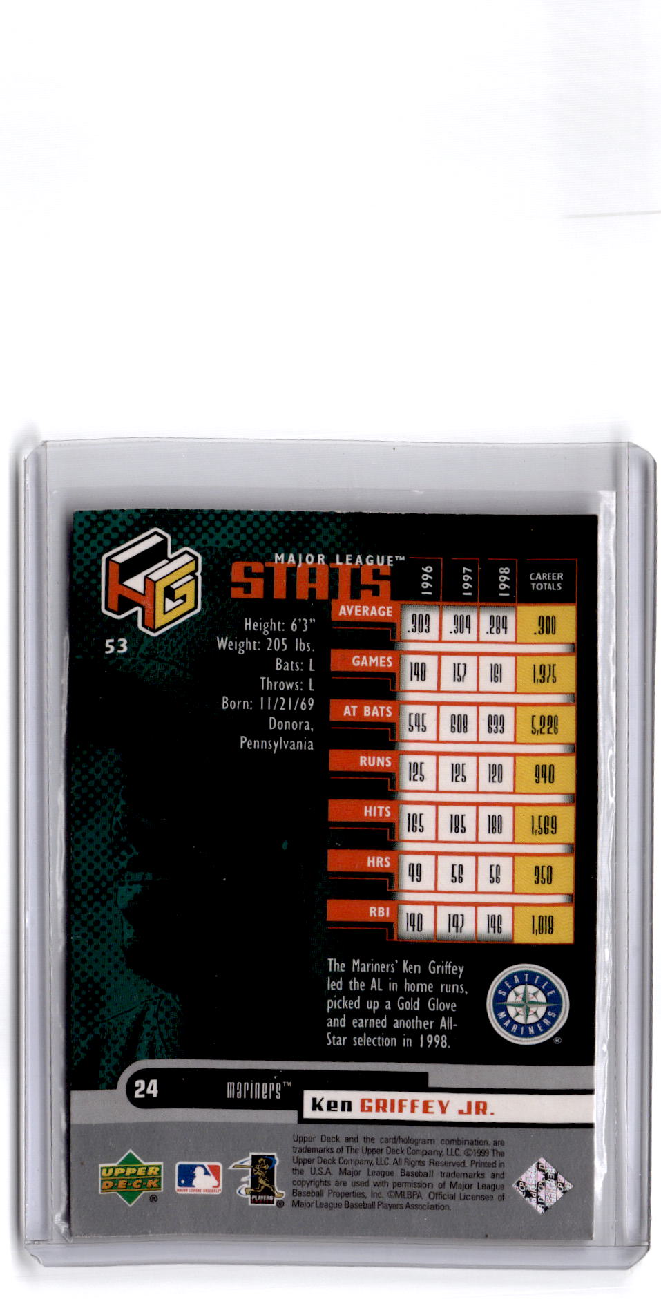1999 Upper Deck HoloGrFX #53 Ken Griffey Jr.