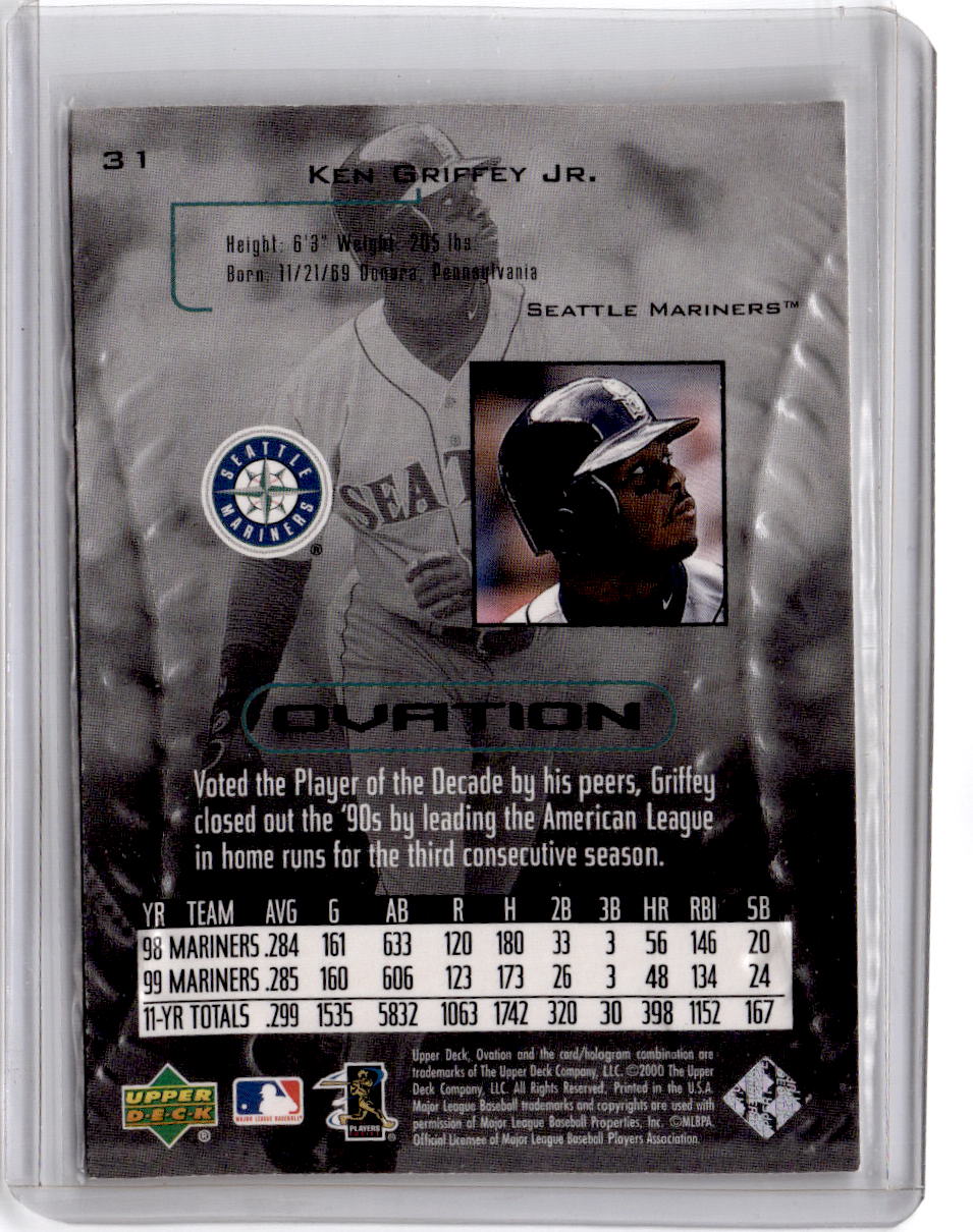 2000 Upper Deck Ovation #31 Ken Griffey Jr.
