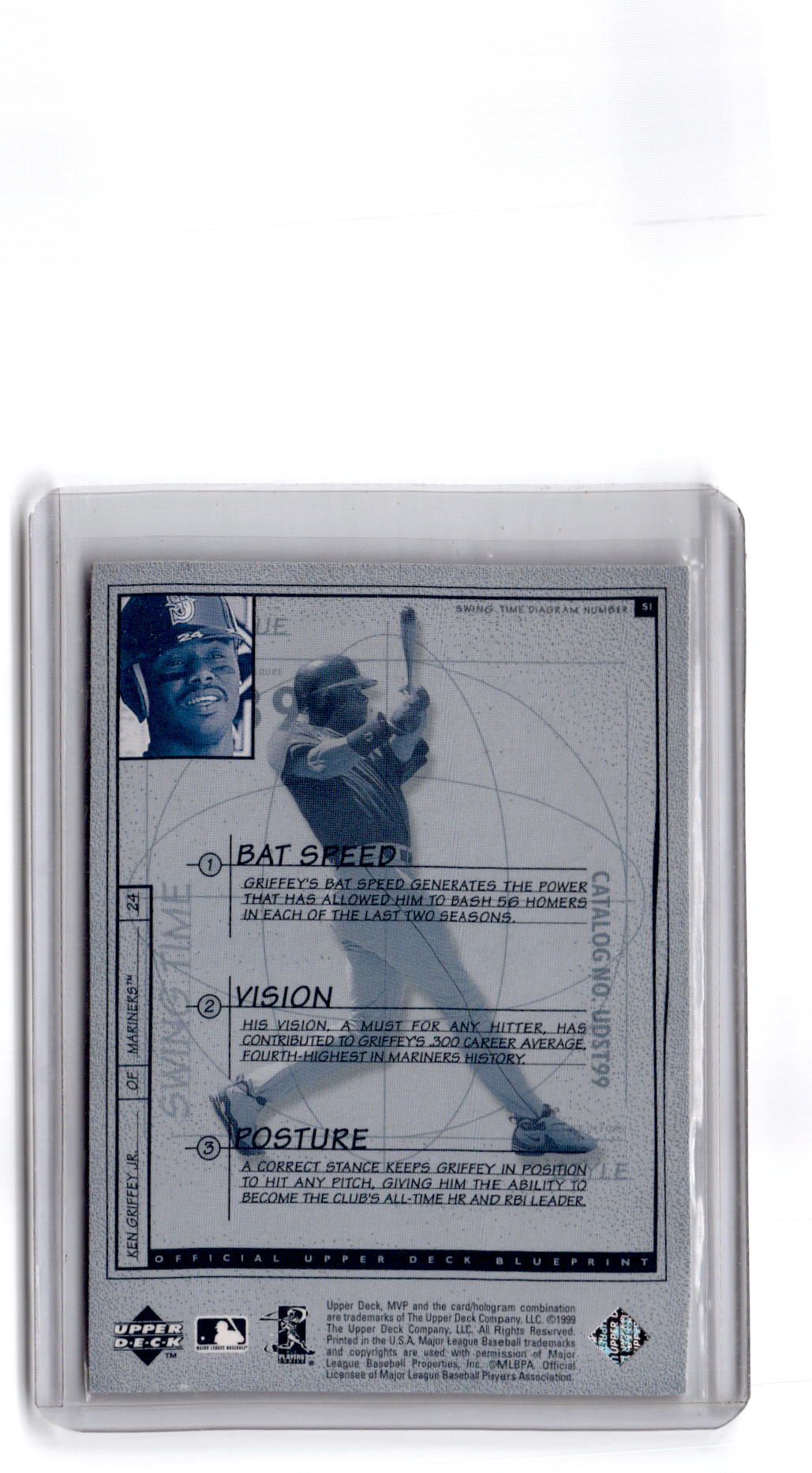1999 Upper Deck MVP #S1 Ken Griffey Jr. Swing Time