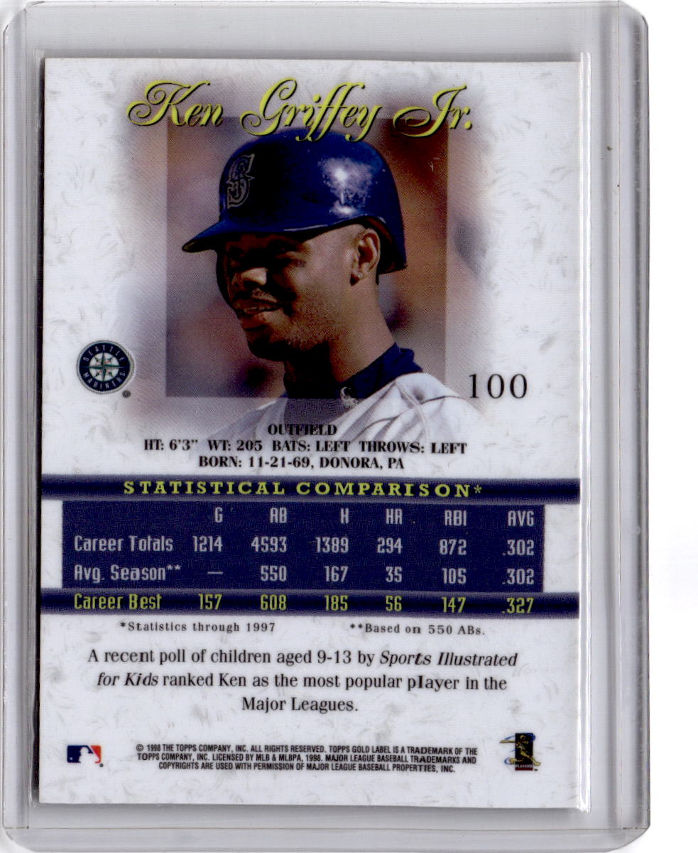 1998 Topps Gold Label #100 Ken Griffey Jr.