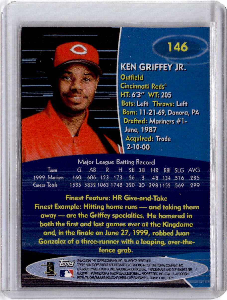 2000 Finest #146b Ken Griffey Jr. : Portrait