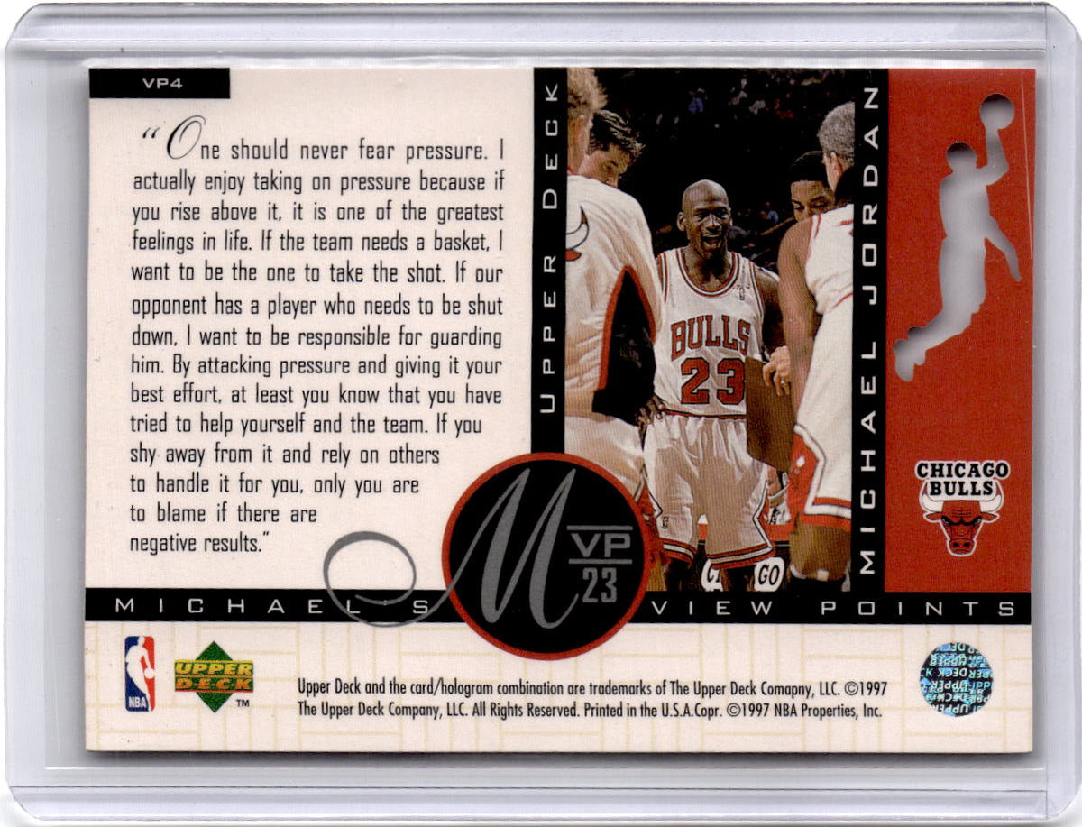1996-97 Upper Deck #VP4 Michael Jordan Michael's Viewpoints