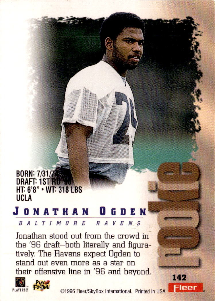 1996 Fleer Metal #142 Jonathan Ogden