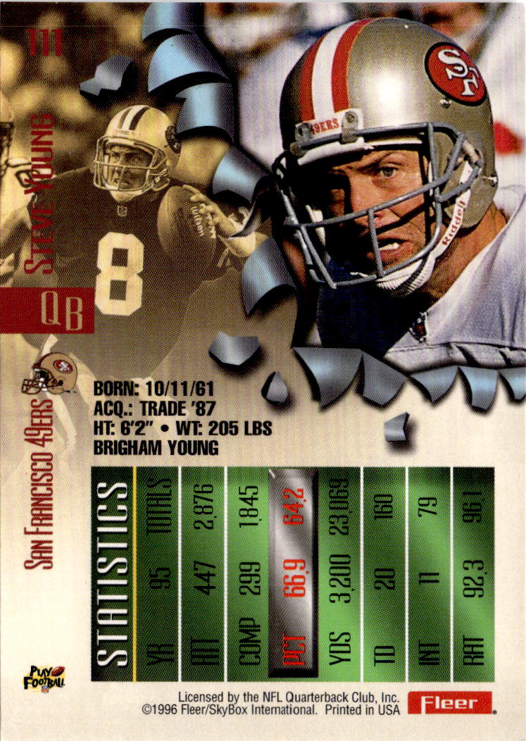 1996 Fleer Metal #111 Steve Young