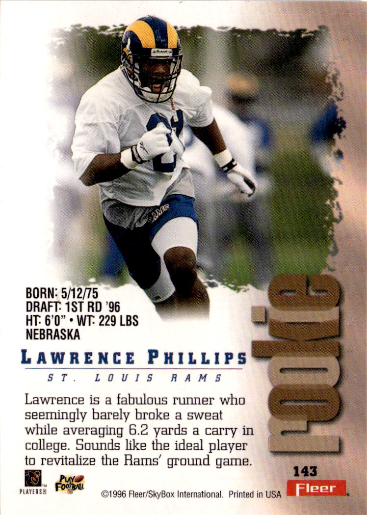1996 Fleer Metal #143 Lawrence Phillips