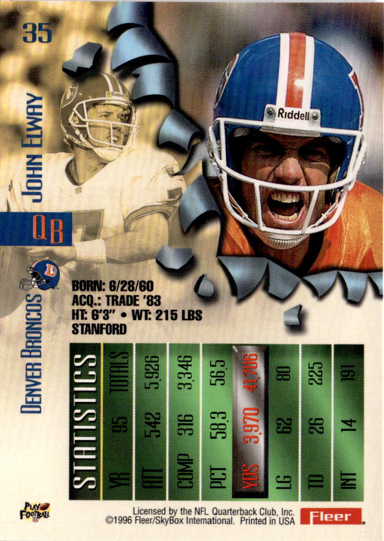 1996 Fleer Metal #35 John Elway