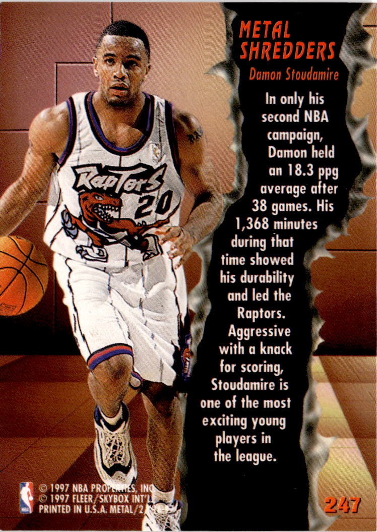 1996-97 Metal #247 Damon Stoudamire Precious Metal