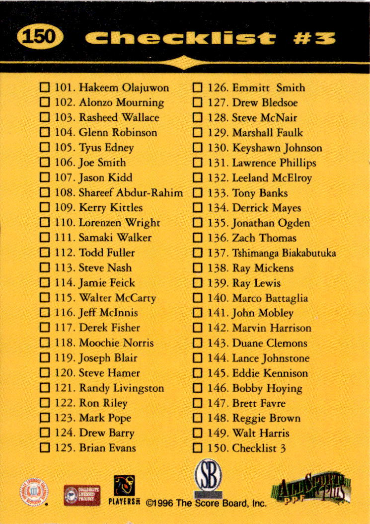 1996-97 Score Board All Sport PPF #150 Kobe Bryant