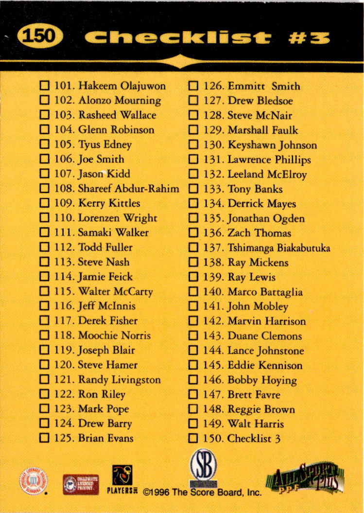 1996-97 Score Board All Sport PPF #150 Kobe Bryant