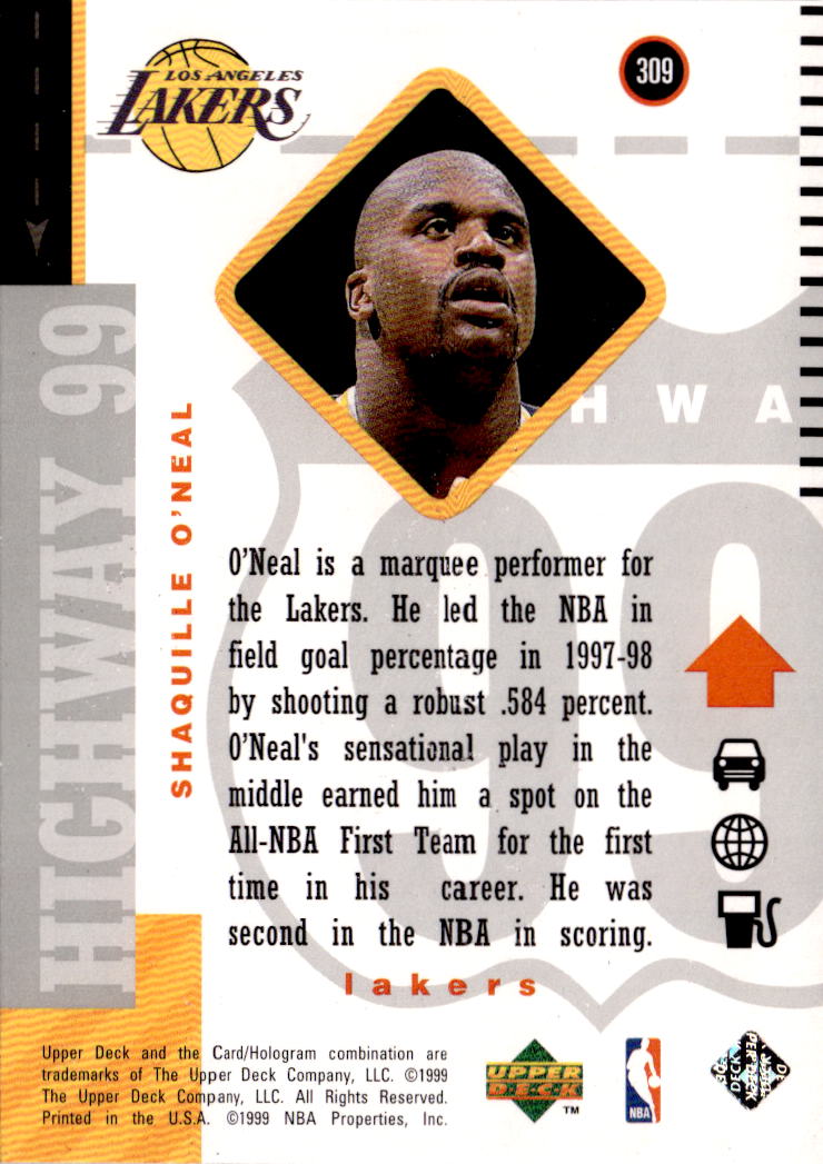 1998-99 Upper Deck #309 Shaquille O'Neal