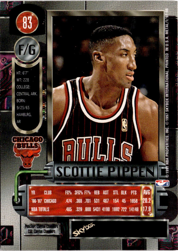 1997-98 Metal Universe #83 Scottie Pippen