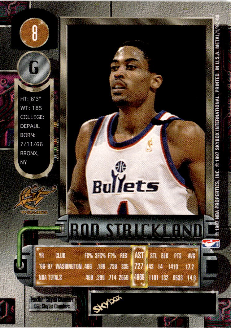 1997-98 Metal Universe #8 Rod Strickland