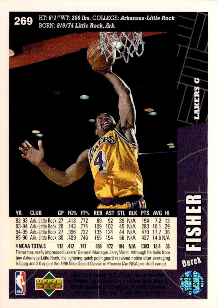 1996-97 Collector's Choice #269 Derek Fisher