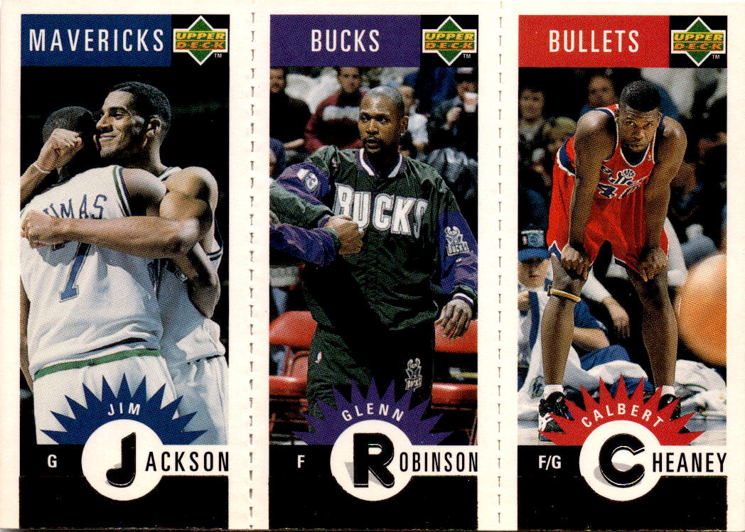 1996-97 Collector's Choice  Jim Jackson / Glenn Robinson / Calbert Cheaney Gold