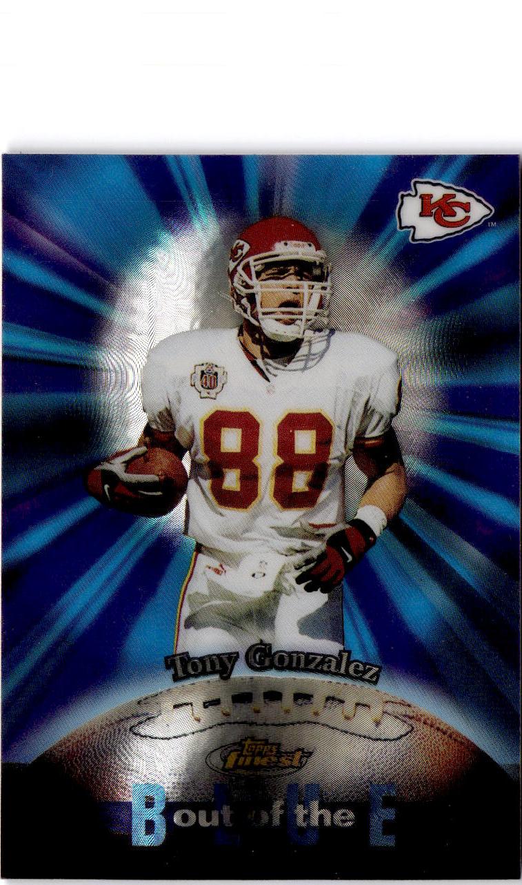 2000 Finest #B8 Tony Gonzalez Out of the Blue