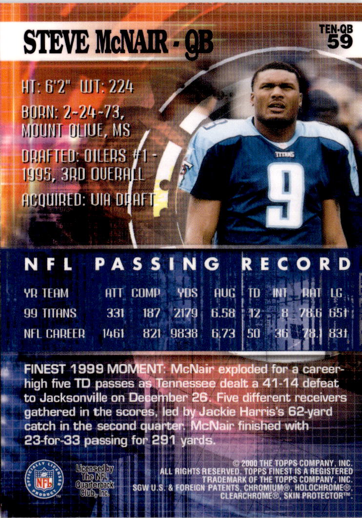 2000 Finest #59 Steve McNair
