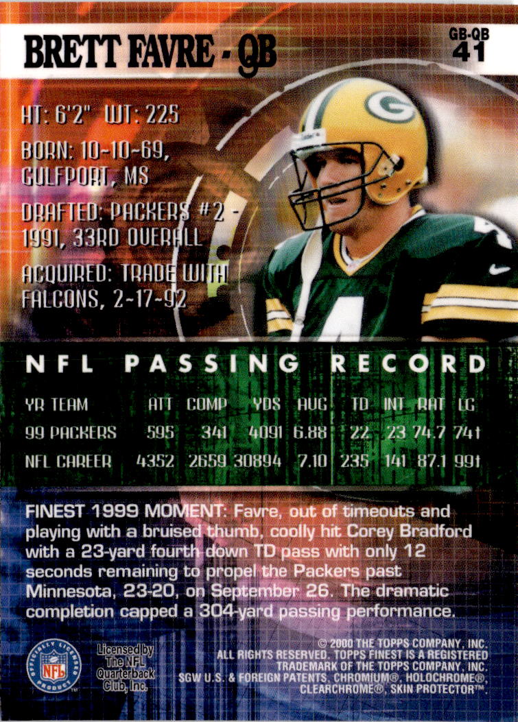 2000 Finest #41 Brett Favre