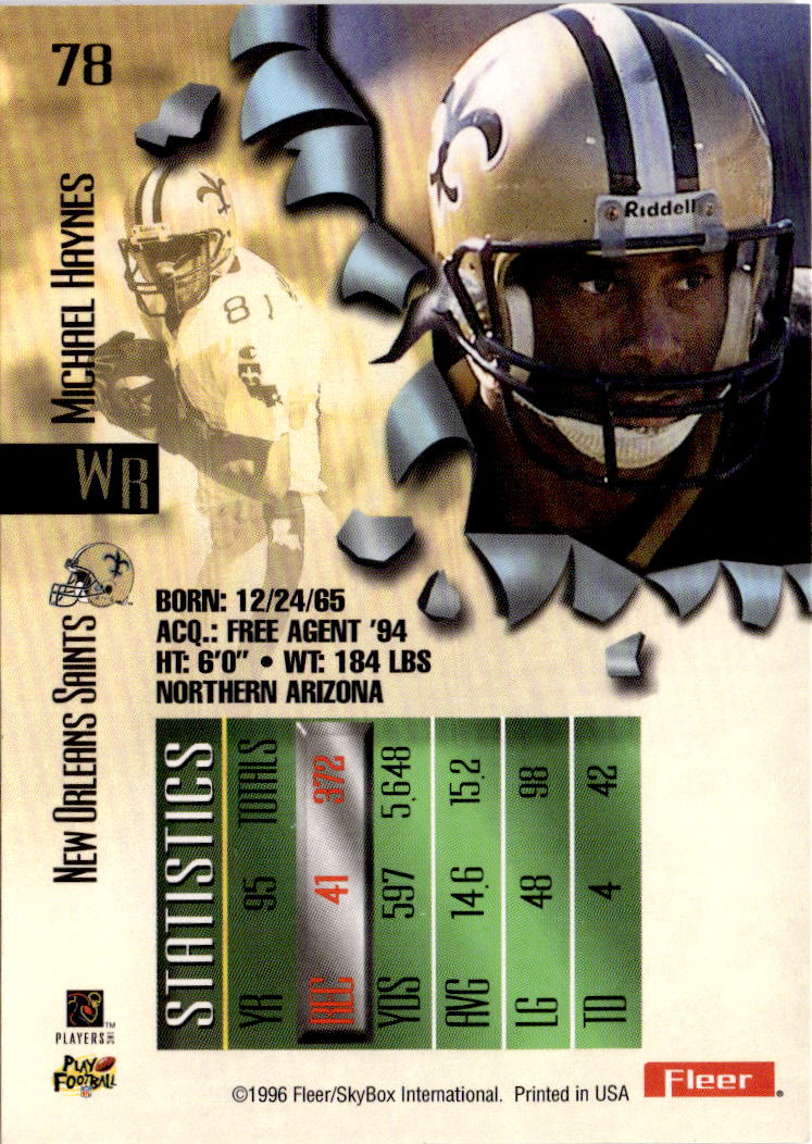 1996 Fleer Metal #78 Michael Haynes
