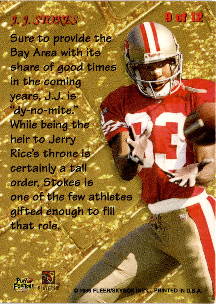 1996 Fleer Metal #9 J.J. Stokes Goldfingers