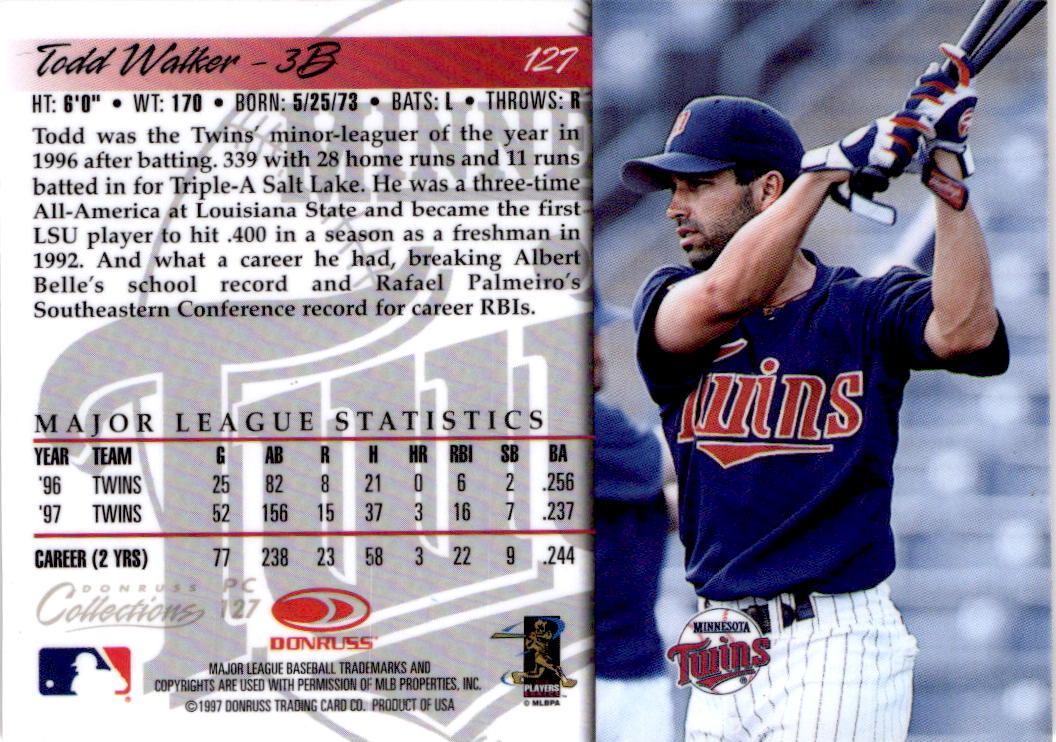 1998 Donruss Collections Donruss #PC 127 Todd Walker Prized Collections