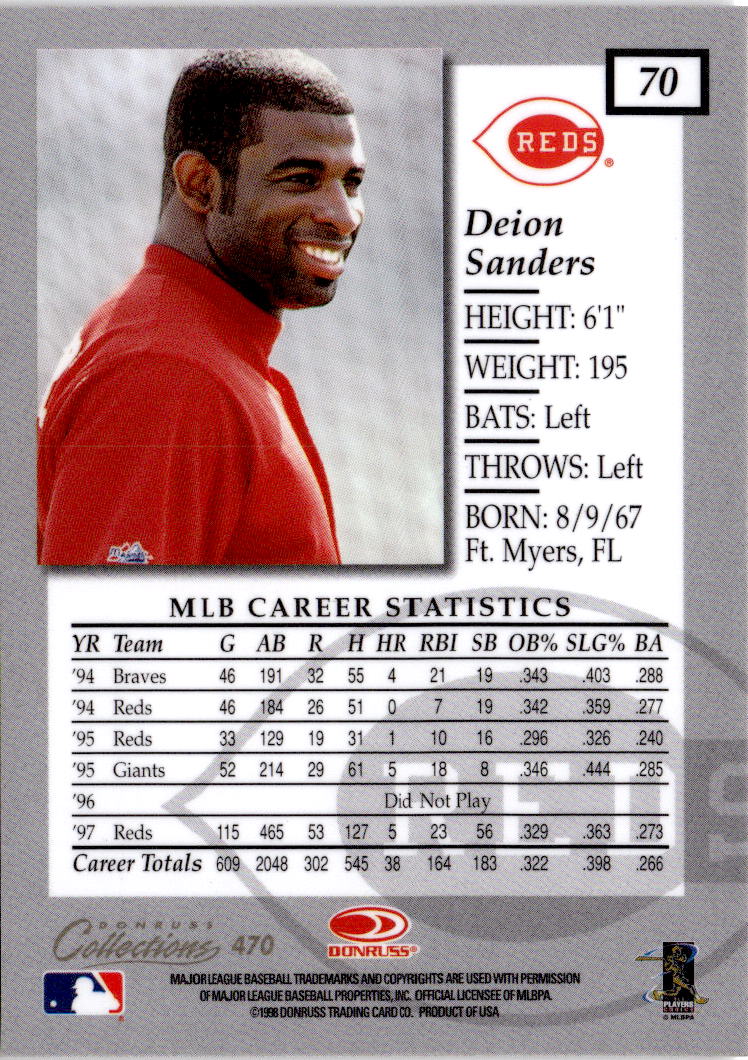 1998 Donruss Collections Elite #470 Deion Sanders