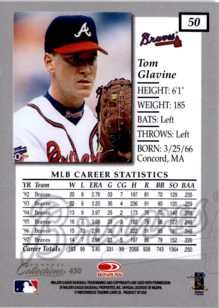 1998 Donruss Elite #50 Tom Glavine