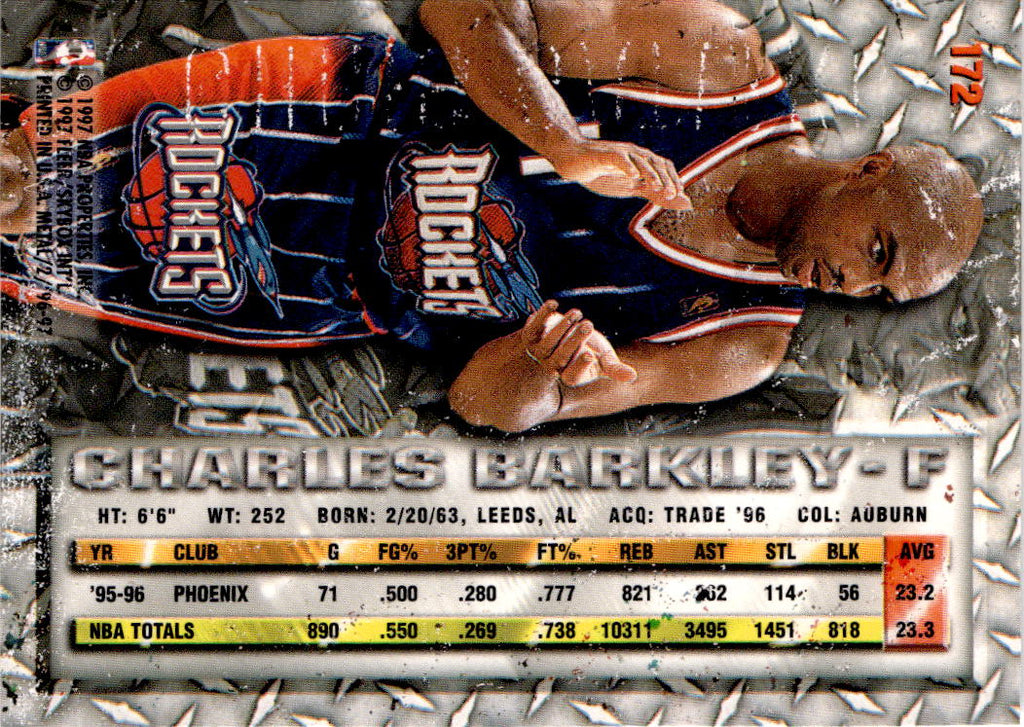1996-97 Metal #172 Charles Barkley