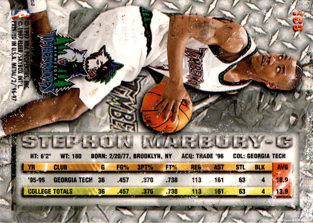 1996-97 Metal #189 Stephon Marbury