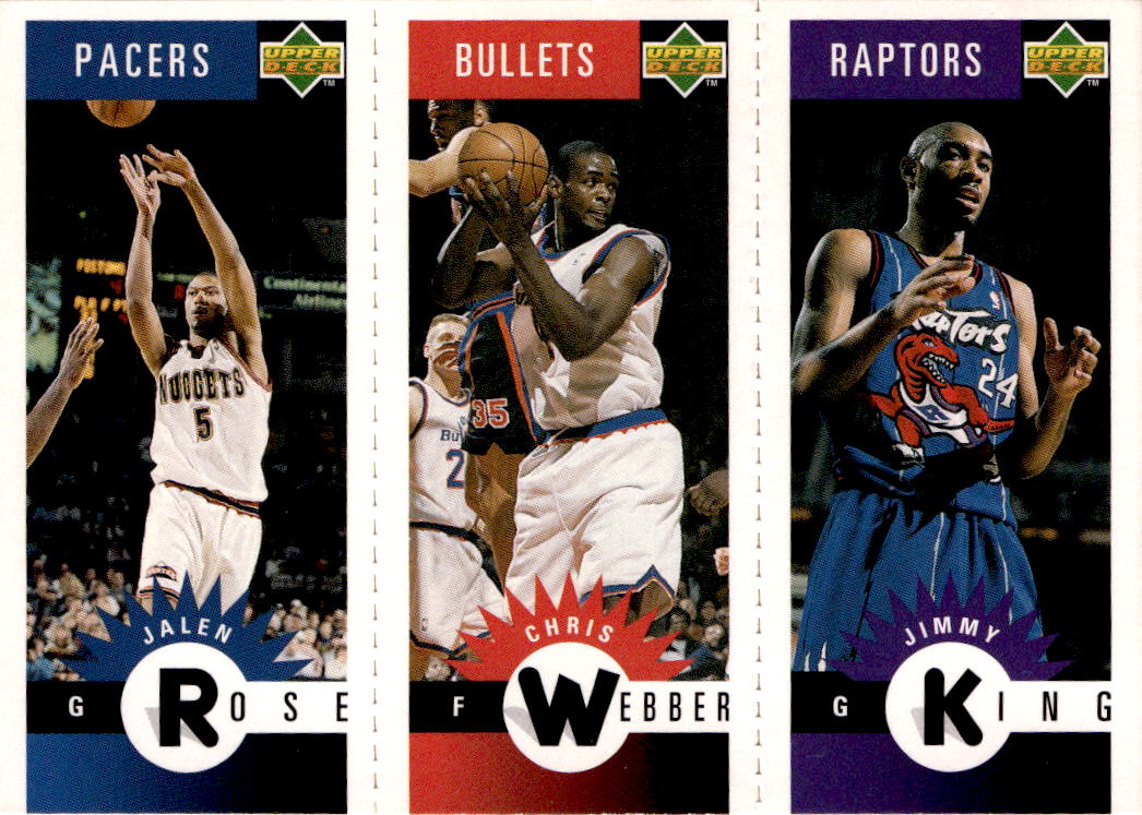 1996-97 Collector's Choice Jalen Rose / Chris Webber / Jimmy King
