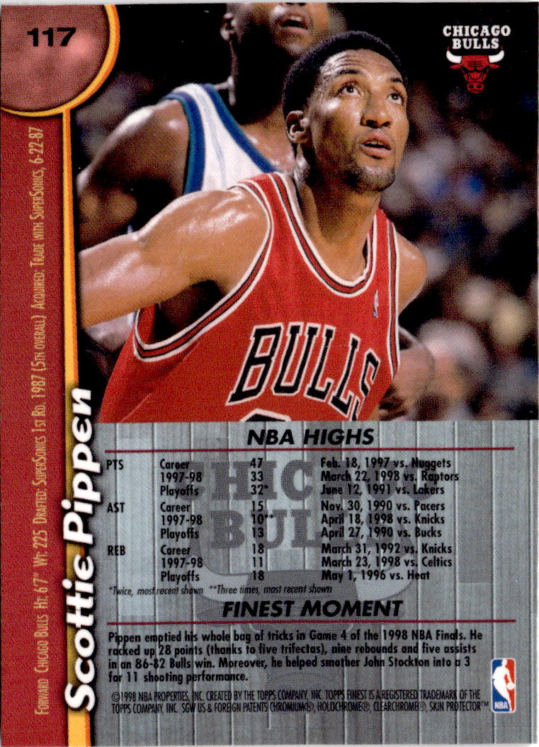 1998-99 Finest #117 Scottie Pippen