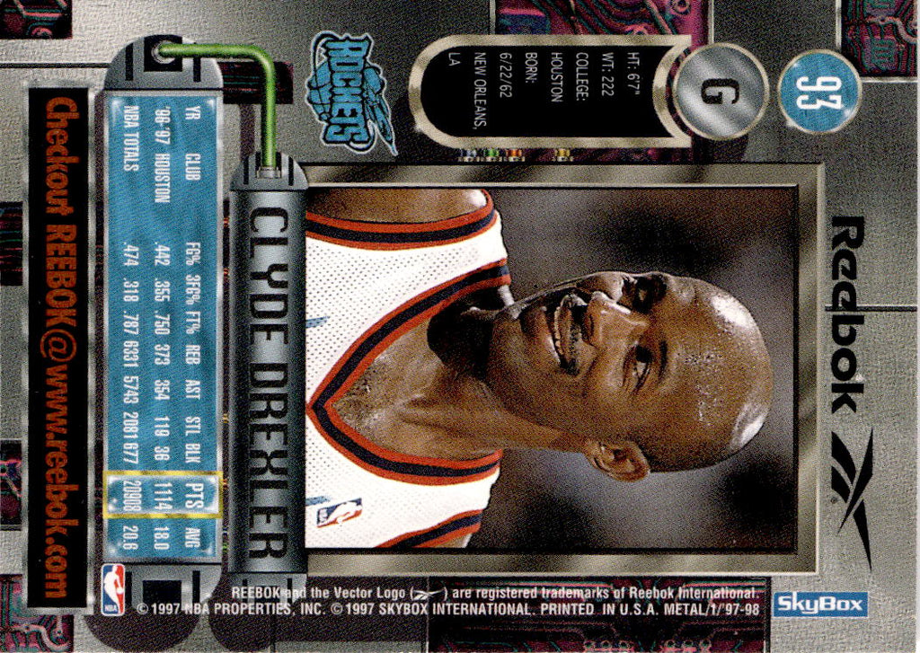 1997-98 Metal Universe #93 Clyde Drexler