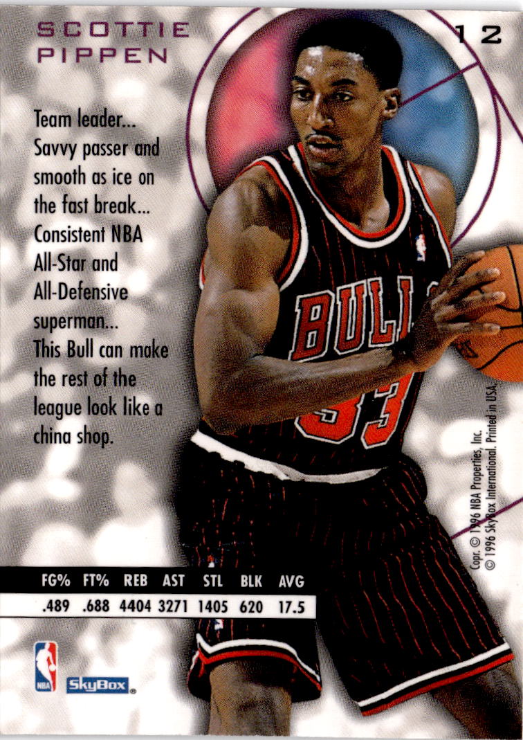 1995-96 SkyBox E-XL #12 Scottie Pippen