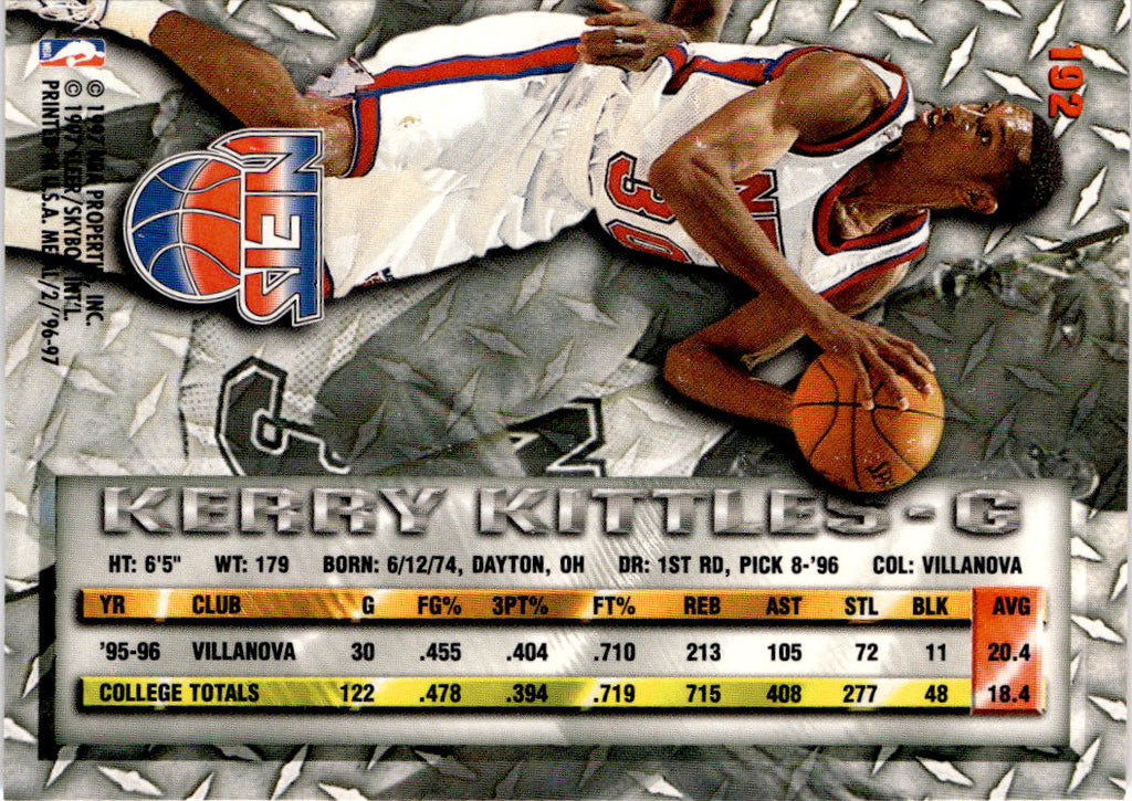 1996-97 Metal #192 Kerry Kittles