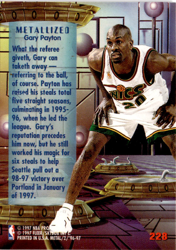 1996-97 Metal #228 Gary Payton