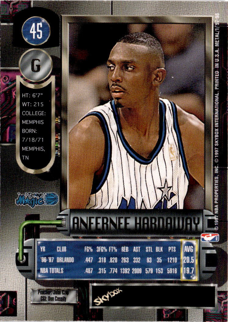 1997-98 Metal Universe #45 Anfernee Hardaway