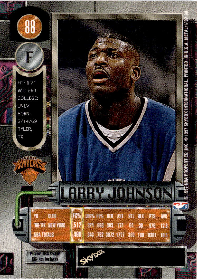 1997-98 Metal Universe #88 Larry Johnson