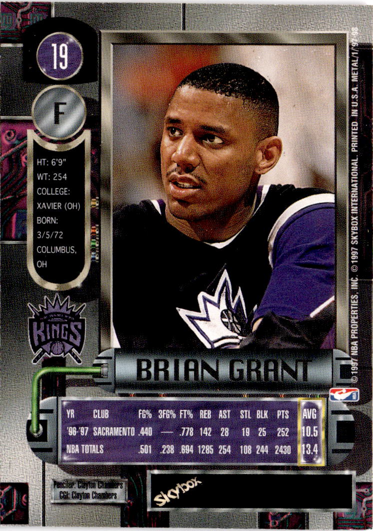 1997-98 Metal Universe #19 Brian Grant