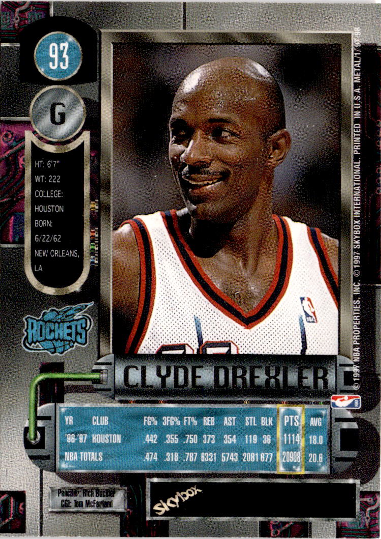 1997-98 Metal Universe #93 Clyde Drexler