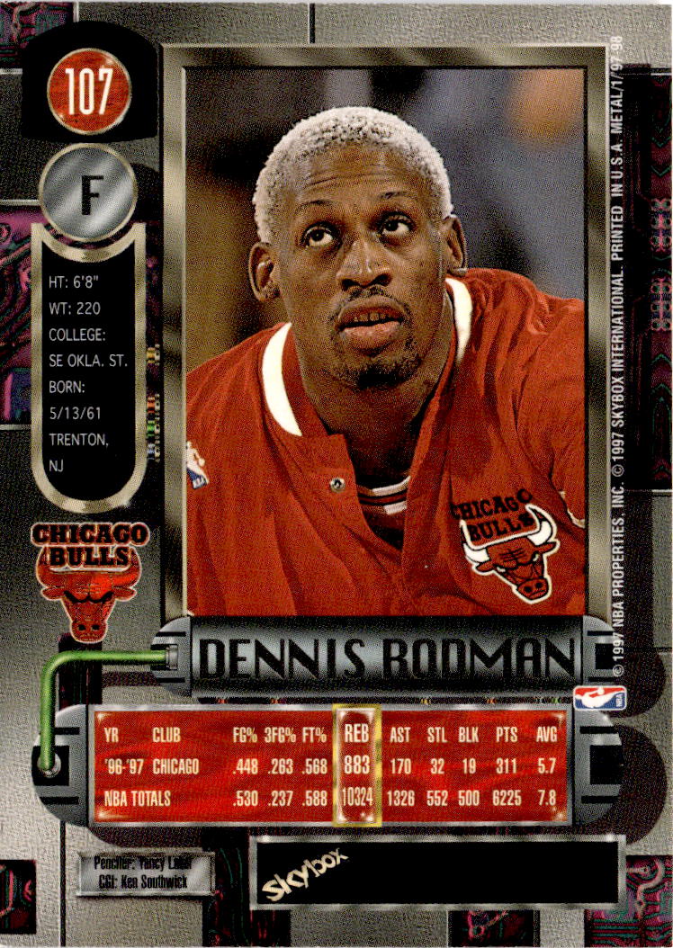 1997-98 Metal Universe #107 Dennis Rodman