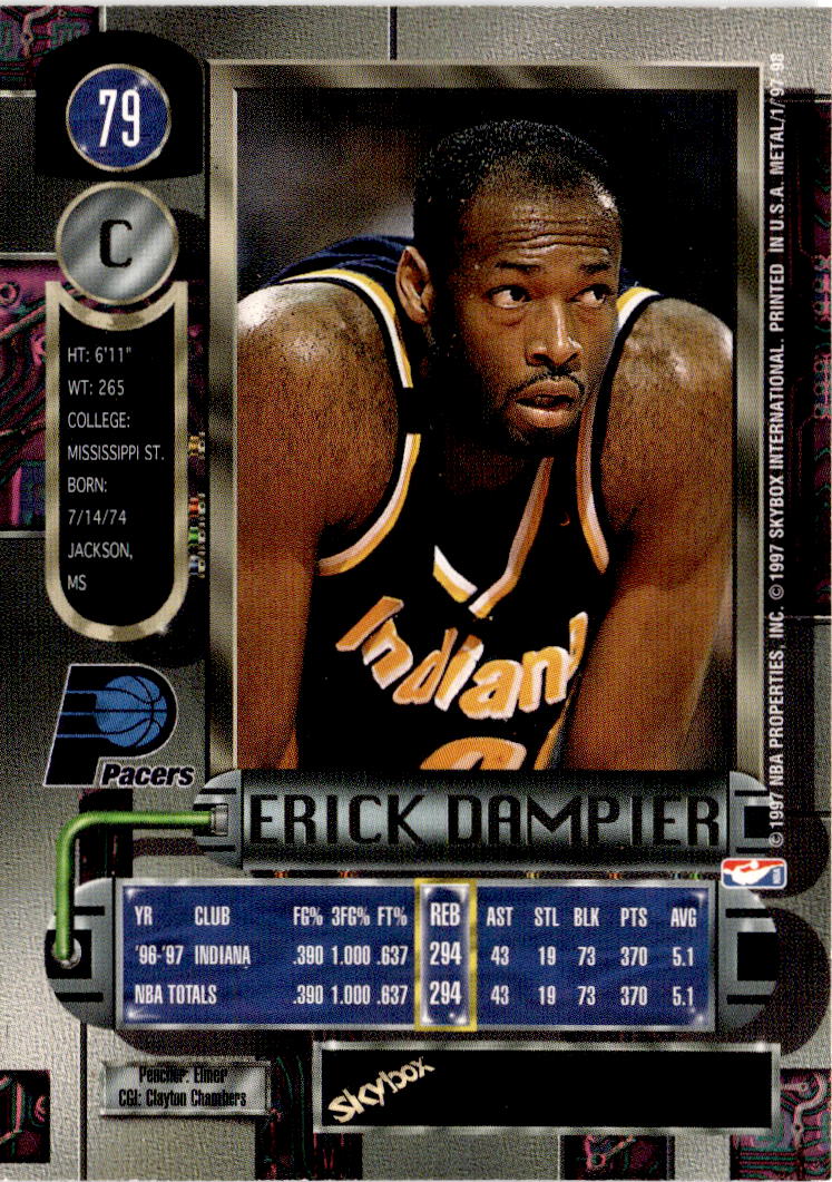 1997-98 Metal Universe #79 Erick Dampier