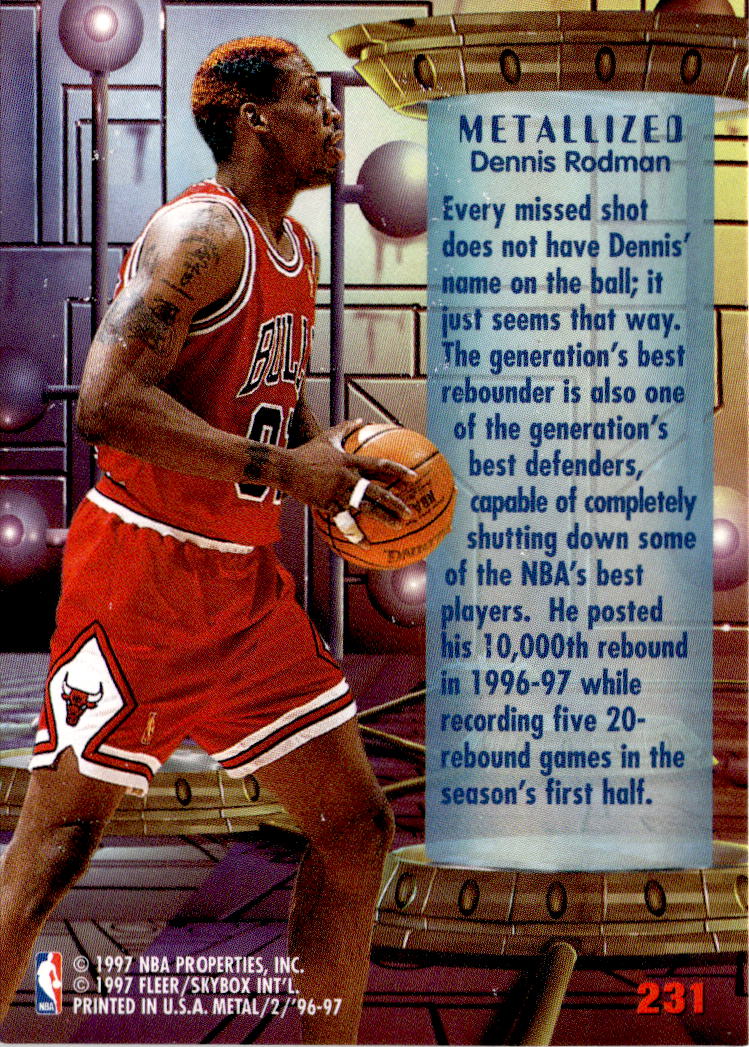 1996-97 Metal #231 Dennis Rodman
