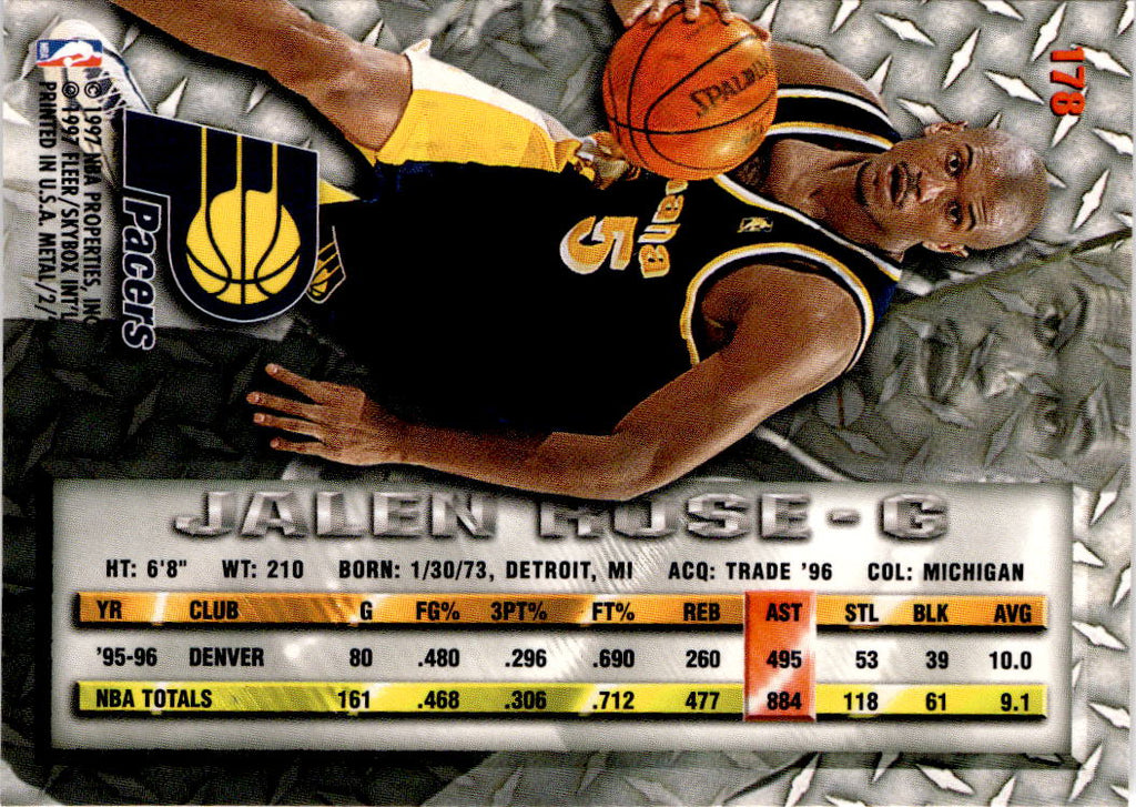 1996-97 Metal #178 Jalen Rose