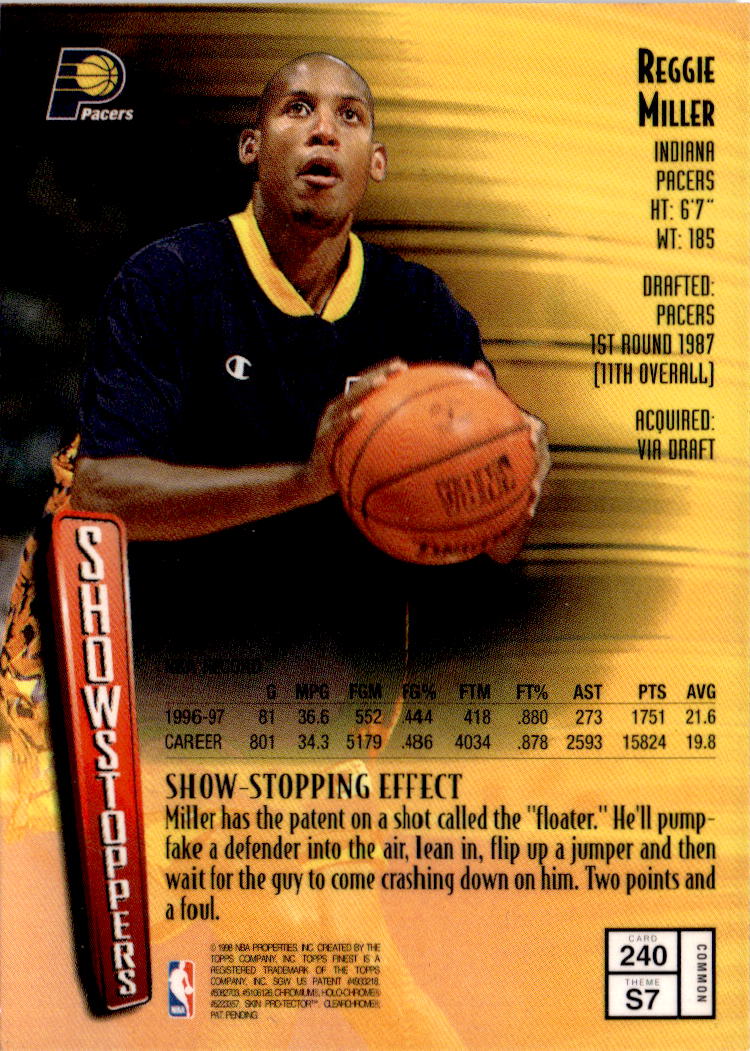 1997-98 Finest #240 Reggie Miller