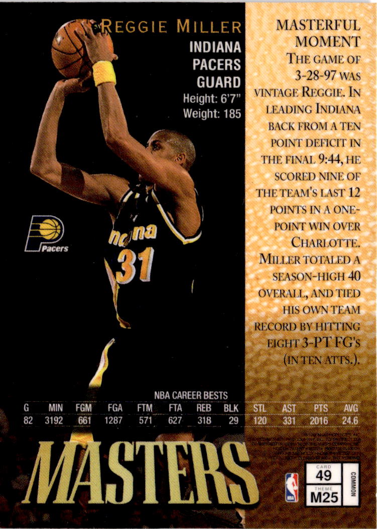 1997-98 Finest #49 Reggie Miller