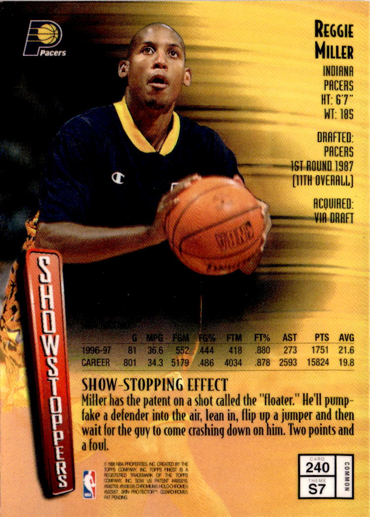 1997-98 Finest #240 Reggie Miller