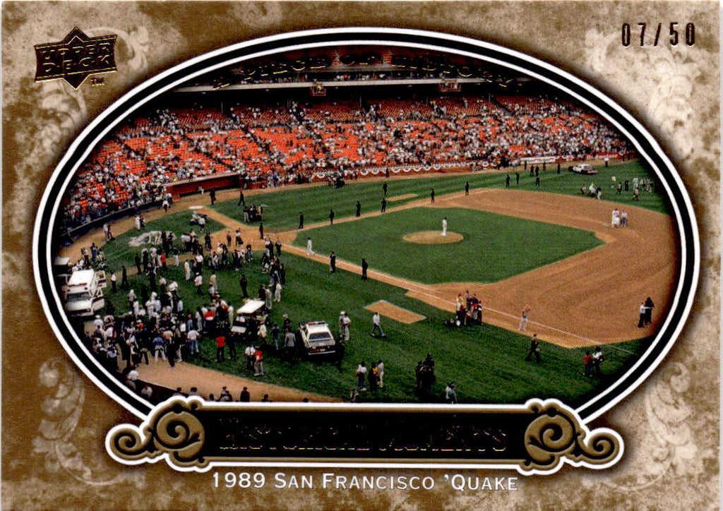 2009 Upper Deck A Piece of History #164 1989 San Francisco Earthquake Gold