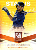 2015 Panini Elite #106 Alex Gordon Status Gold #/49
