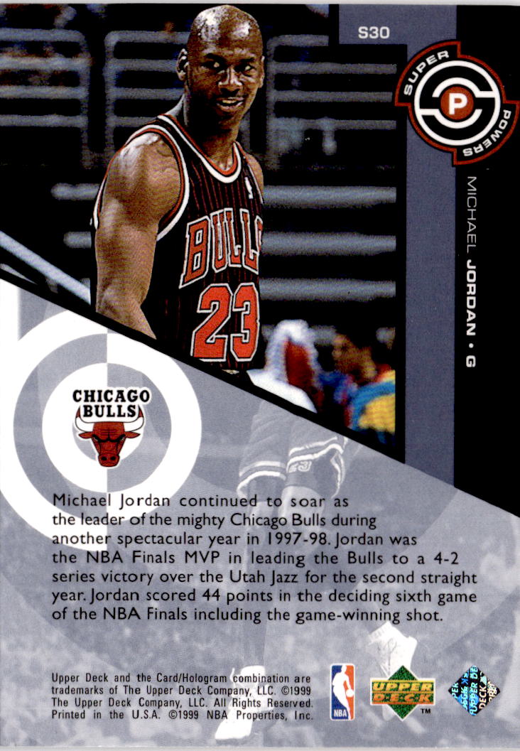 1998-99 Upper Deck #S30 Michael Jordan Super Powers