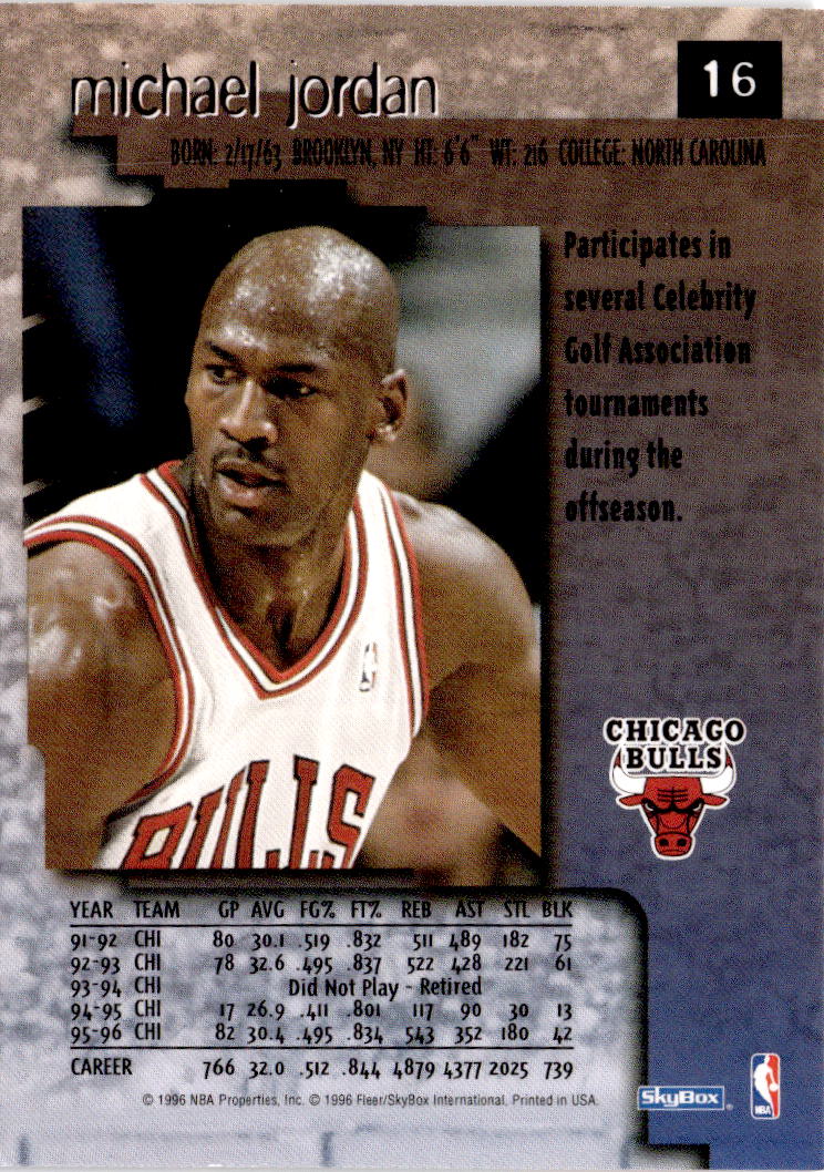 1996-97 SkyBox Premium #16 Michael Jordan